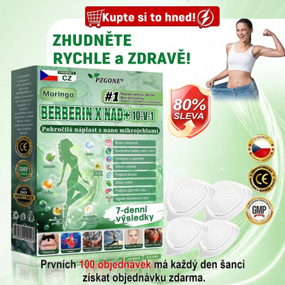 🧑‍⚕️ Oficiální obchod | 💯 PZGONE® Moringa·Berberine×NAD+ 10v1 Náplast (Okamžitý účinek, 7 dní viditelná transformace)✅ Řešení pro: Obezita, ochablá pokožka, diabetes, spánková apnoe, kloubní potíže.